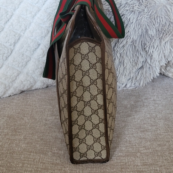GUCCI GG Canvas Web Sherry Line Tote Bag.. Authentic!! - Picture 3 of 11